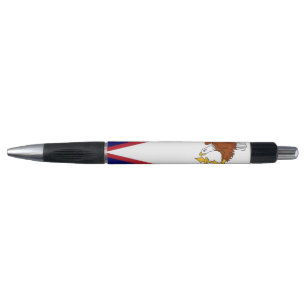 Patriotic Pen with flag of American Samoa, U.S.A.