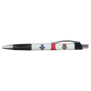 Patriotic Pen with flag of Montreal, Canada