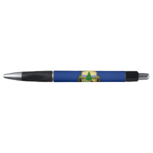 Patriotic Pen with flag of Vermont State, USA
