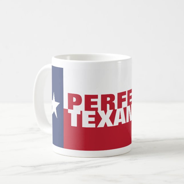 Patriotic PERFECT TEXAN Coffee Mug (Front Left)