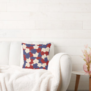 Patriotic Petunias Cushion