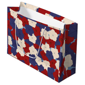 Patriotic Petunias Large Gift Bag