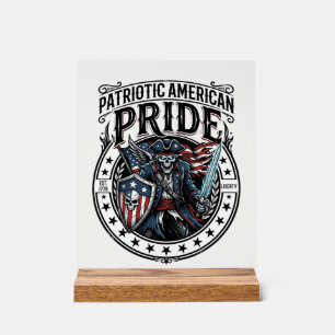 Patriotic Phantom Patriot Horror Monster Patriot 4 Acrylic Sign