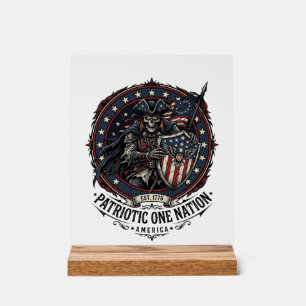 Patriotic Phantom Patriot Horror Monster Patriot 4 Acrylic Sign