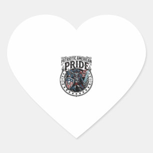 Patriotic Phantom Patriot Horror Monster Patriot 4 Heart Sticker