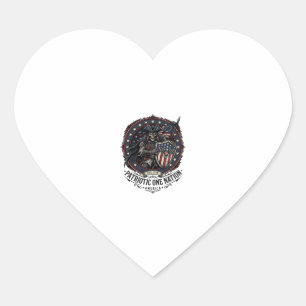 Patriotic Phantom Patriot Horror Monster Patriot 4 Heart Sticker