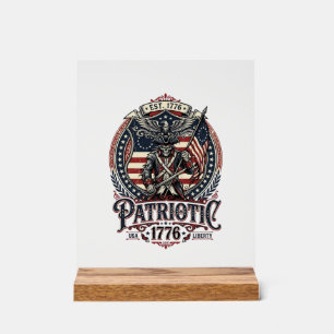 Patriotic Phantom Patriot Horror Monster Patriot I Acrylic Sign