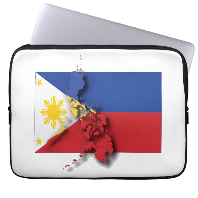 Patriotic PHILIPPINES Flag Laptop Sleeve (Front)