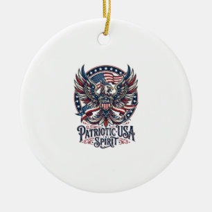 Patriotic Phoenix Hybrid Patriot Animal Hybrid Pat Ceramic Ornament