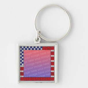 Patriotic Photo Keychain