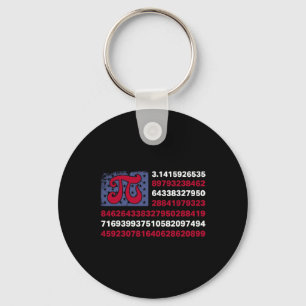 Patriotic Pi Day American Flag Math Teacher 4th Of Key Ring