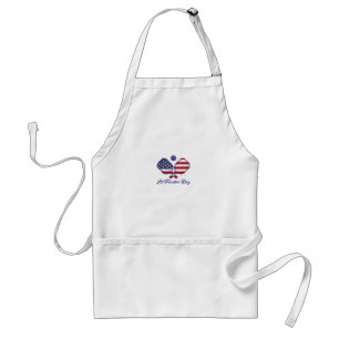 Patriotic Pickleball Let Freedom Ring 4th of July Standard Apron