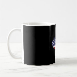 Patriotic Pickleball US Flag Paddleball Design Coffee Mug