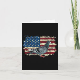 Patriotic Pigeon - 4th Of July Fourth Pigeon Breed Card