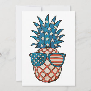 Patriotic Pineapple 250th Anniversary 4th Of July Thank You Card
