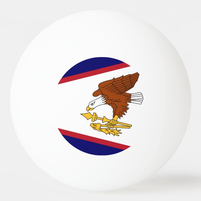 Patriotic ping pong ball with American Samoa flag (Back)