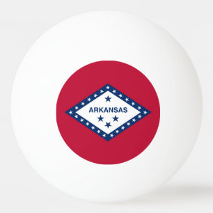 Patriotic ping pong ball with Flag of Arkansas