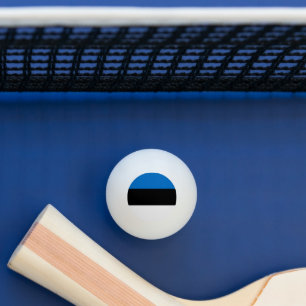 Patriotic ping pong ball with Flag of Estonia