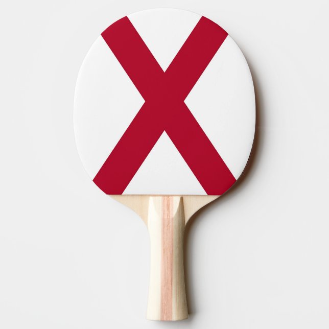 Patriotic, ping pong paddle with Flag of Alabama (Back)