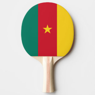 Patriotic, ping pong paddle with Flag of Cameroon
