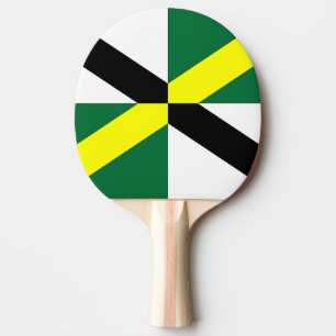 Patriotic, ping pong paddle with Flag of Monterey