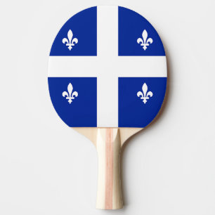 Patriotic, ping pong paddle with Flag of Quebec
