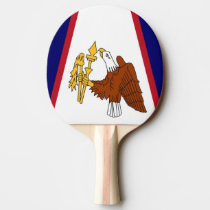 Patriotic ping pong paddle with Samoa flag