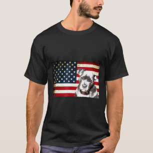 Patriotic Pit Bull American Flag Tee