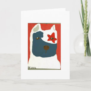 Patriotic Pit Bull Card