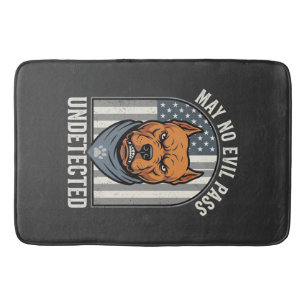 Patriotic Pitbull Guard Dog Bath Mat