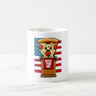 patriotic pizza vote for me coffee mug