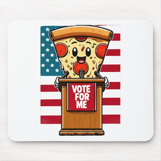 patriotic pizza vote for me mouse pad (Front)
