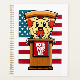 patriotic pizza vote for me planner
