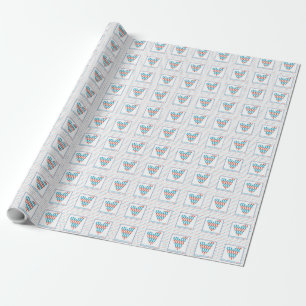 Patriotic Place In Heart, Support Encouragement Wrapping Paper