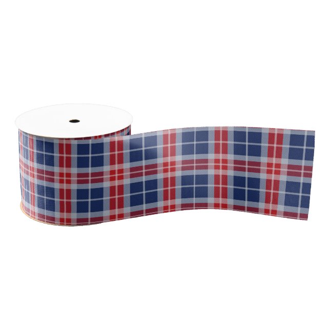 Patriotic plaid grosgrain ribbon (Spool)