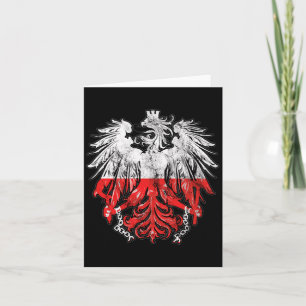 Patriotic Polish Heritage Roots Poland Eagle Badge Card
