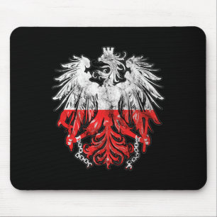 Patriotic Polish Heritage Roots Poland Eagle Badge Mouse Pad