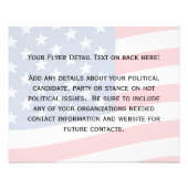 Patriotic Political Campaign Flyer, Small Size Flyer (Back)