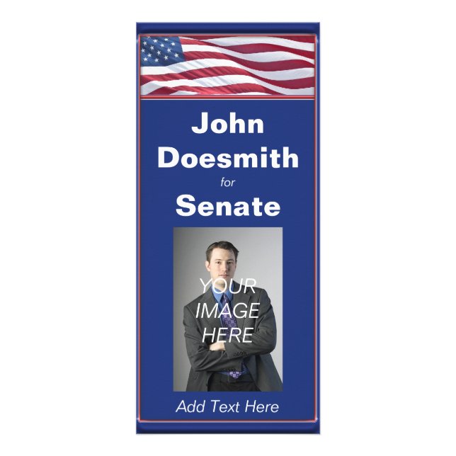 Patriotic Political Campaign Rack Card (Front)