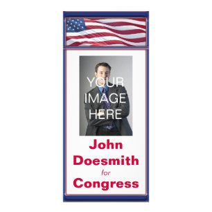 Patriotic Political Campaign Rack Card