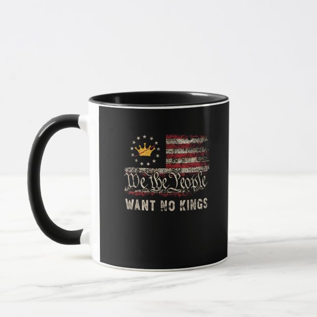 Patriotic Politics Protest No Kings In America Mug (Left)