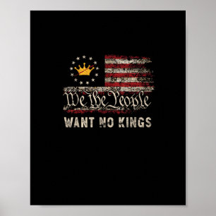 Patriotic Politics Protest No Kings In America Poster