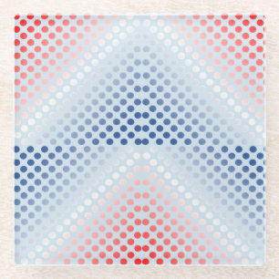 Patriotic Polka Dot Chevron Beverage Coasters