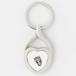 Patriotic Pony With Sunglasses Vintage Vector Desi Key Ring