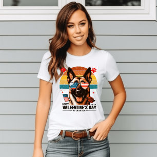 Patriotic Pooch Passion - Valentine’s Day Dog Love T-Shirt