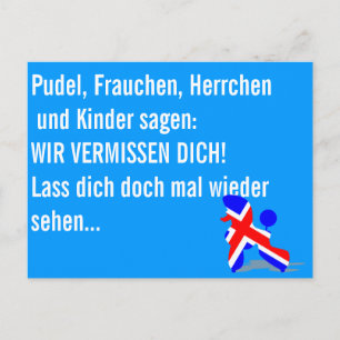 Patriotic Poodles Postcard