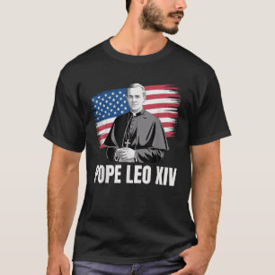 Patriotic Pope Leo Xiv Catholic American Church Ar T-Shirt