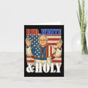 Patriotic Pope Leo Xiv Humour Design  Card