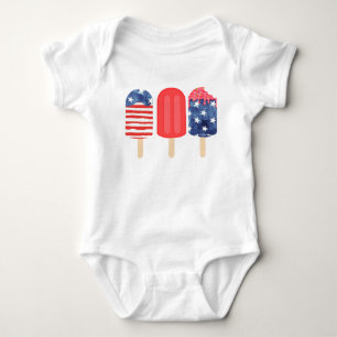 Patriotic Popsicle Baby Bodysuit