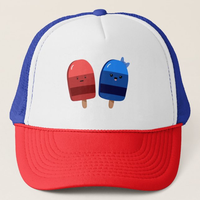 Patriotic Popsicle Pals Trucker Hat (Front)